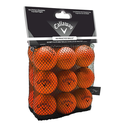 Vist Large View of Product Image Which is Callaway HX Soft-Flight Practice Golf Balls Orange 18pk #C10316
