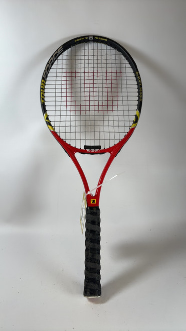 Vist Large View of Product Image Which is Used Wilson Adult Tennis Racquet Red 4 3/8"