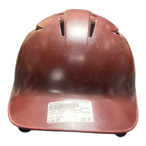 Vist Large View of Product Image Which is Used Under Armour CONVERGE Batting Helmet No Mask Maroon SM