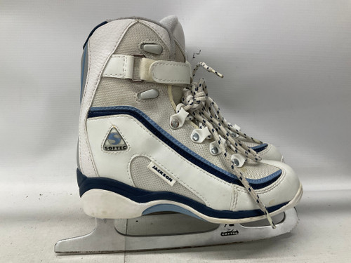 Vist Large View of Product Image Which is Used Jackson SOFTEC Womens Softboot Skate White And Navy Blue Senior 5 11836-S000023482