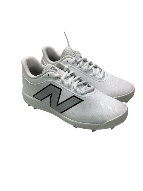 Vist Large View of Product Image Which is Used New Balance 4040V7 YOUTH RUBBER-MOLDED BB/SB Cleats White Junior 04.5 11347-S000242664