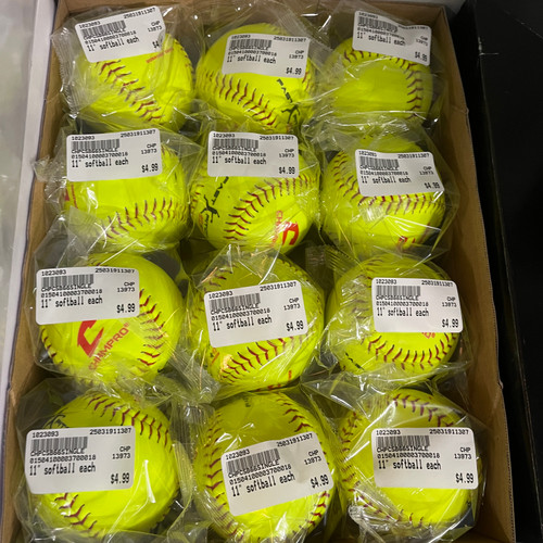 New 11" softball each 11307-CHPCSB66SINGLE