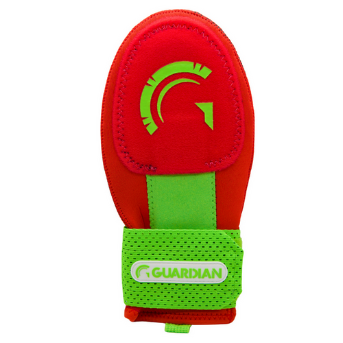 Vist Large View of Product Image Which is New GUARDIAN YOUTH MITT RED NEON LIME