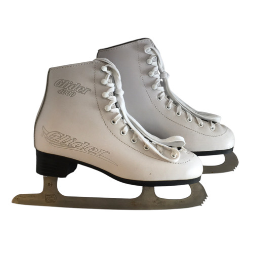 Vist Large View of Product Image Which is Used Lake Placid GLIDER 4000 WomensFigure Skate White Senior 6.5 11749-S000182437