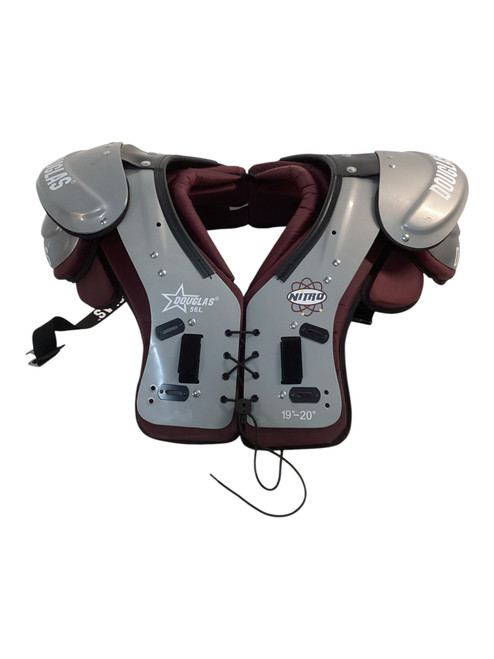 Vist Large View of Product Image Which is Used Douglas NITRO FB Shoulder Pads Maroon LG