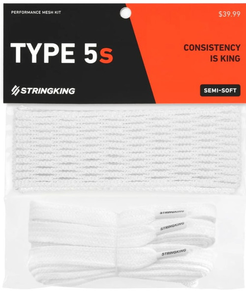 Vist Large View of Product Image Which is New String King Type 5s Lacrosse Mesh Kit, White