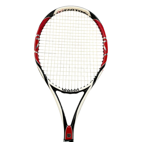 Vist Large View of Product Image Which is Used Wilson FACTOR Adult Tennis Racquet Black 4 5/8"