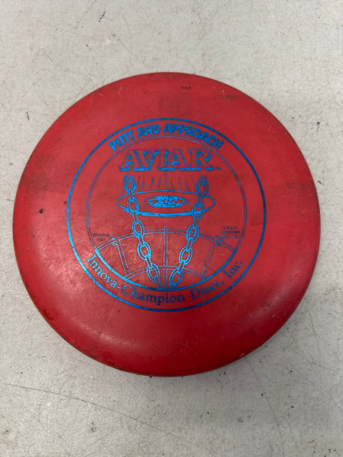 Vist Large View of Product Image Which is Used Innova DX 2 CHAIN AVIAR Disc Golf Putter Red