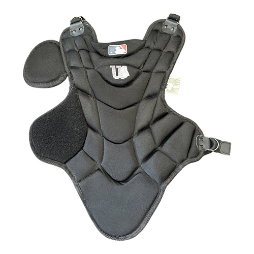 Vist Large View of Product Image Which is Used Wilson CHEST PROTECTOR Catchers Chest Protector Black Youth