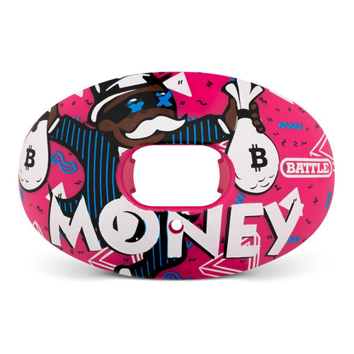 Vist Large View of Product Image Which is Battle Sports Oxygen Football Mouthguard Money Man Pink #32MG000005