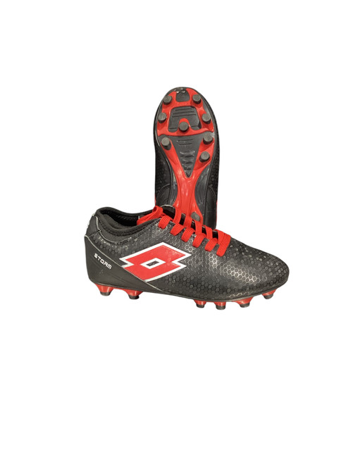 Vist Large View of Product Image Which is Used Lotto Soccer Cleats Black Senior 5