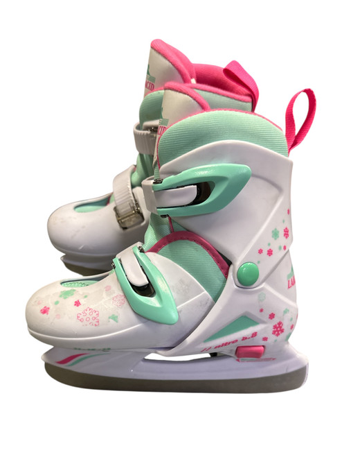 Vist Large View of Product Image Which is Used Lake Placid ADJ 11-13 Girls Softboot Skate White Adjustable 11732-S000349883