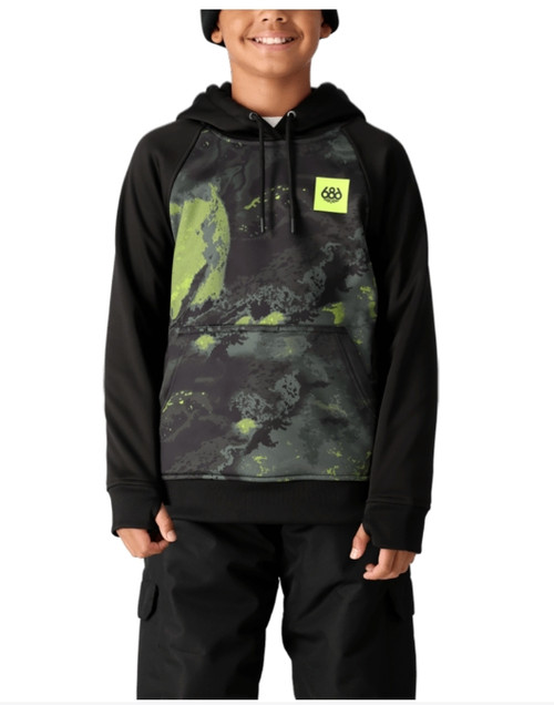 New 686 BOYS BONDED FLEECE HOODY LIME HEMISPHERE LG
