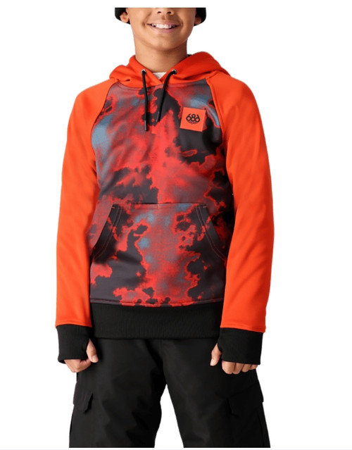 New 686 BOYS BONDED FLEECE HOODY SOLAR COLORBLOCK LG