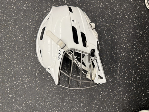 Vist Large View of Product Image Which is Used Cascade CPV R Lacrosse Helmet White M/L