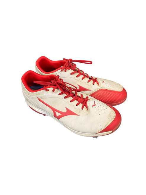 Vist Large View of Product Image Which is Used Mizuno BB/SB Cleats Red Senior 9 11768-S000221667
