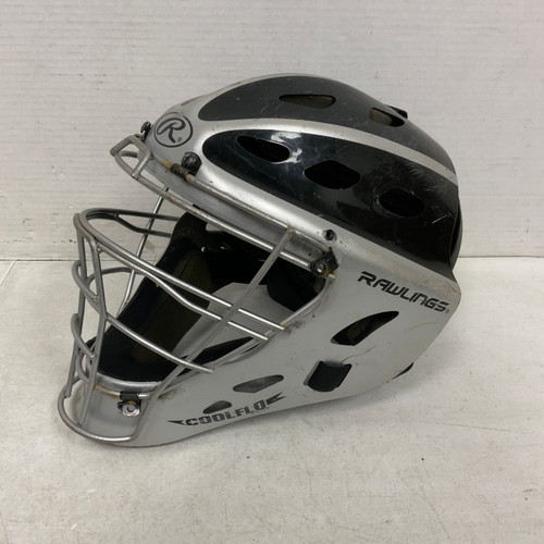 Used Rawlings COOL FLO Catchers Helmet w/Mask Black One Size 11762-S000060236