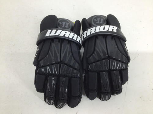 Used Warrior BURN NEXT JR MED LAX GLOVES Lacrosse Gloves Junior Black MD 11752-S000062281