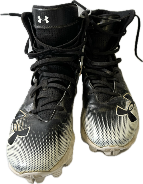 Vist Large View of Product Image Which is Used Under Armour Youth FB Cleats Black Youth 06.0