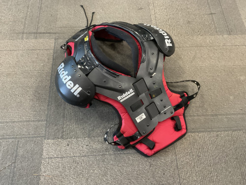 Vist Large View of Product Image Which is Used Riddell KOMBINE FB Shoulder Pads Red LG