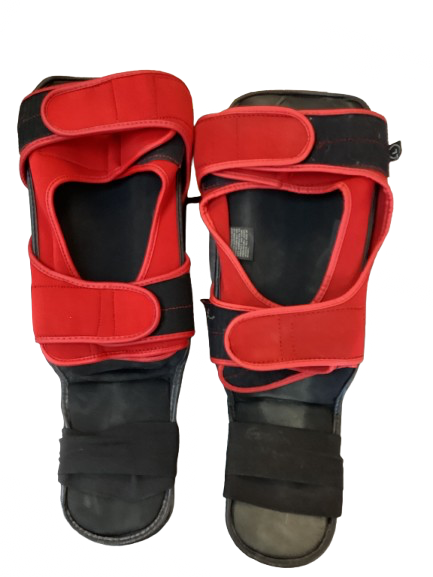 Vist Large View of Product Image Which is Used RevGear Martial Arts Shin Pads Black And Red LG