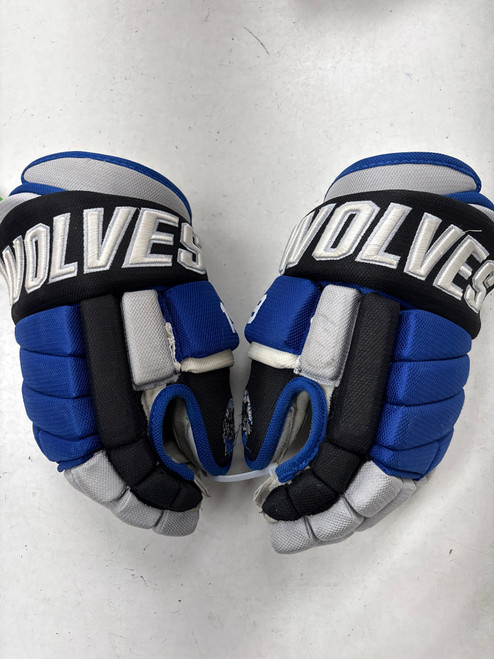 Vist Large View of Product Image Which is Used Fischer CENTRAL WOLVES Senior Hockey Gloves Royal Blue 13"