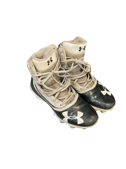 Vist Large View of Product Image Which is Used Under Armour Jr FB Cleats Black Junior 06
