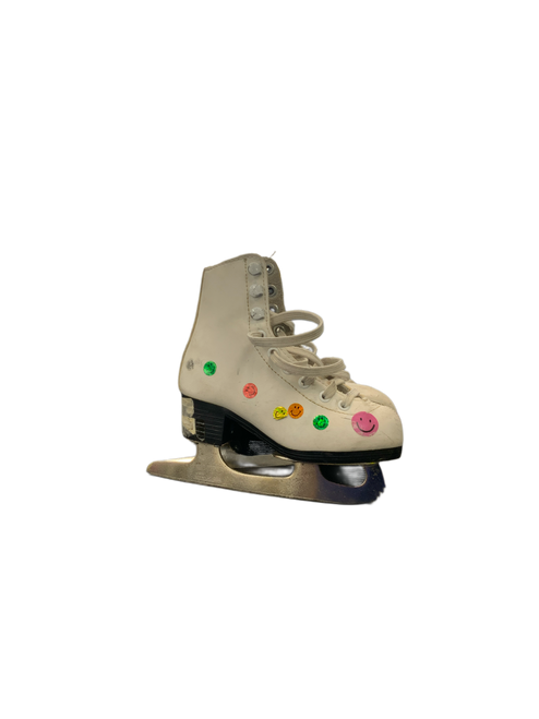 Vist Large View of Product Image Which is Used American Athletic FIGURE SKATE Girls Figure Skate White Youth 09.0