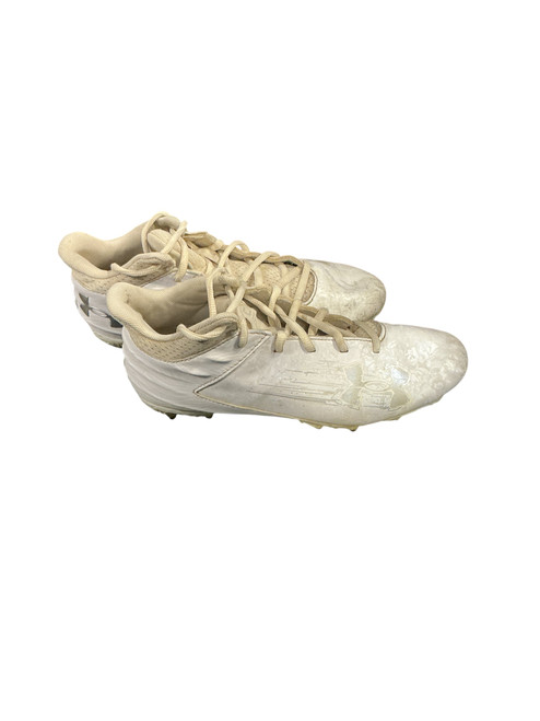 Vist Large View of Product Image Which is Used Under Armour Jr FB Cleats White Junior 05.5