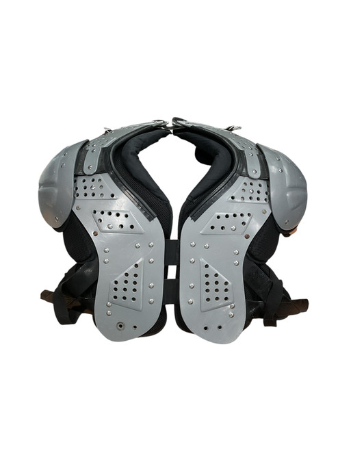 Vist Large View of Product Image Which is Used Schutt XV FLEX FB Shoulder Pads Silver LG