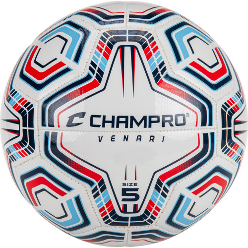 Vist Large View of Product Image Which is New Champro VENARI SOCCER BALL All Size Soccer Ball Black And Royal Blue 3