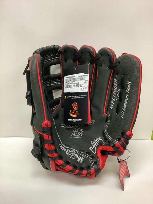 Vist Large View of Product Image Which is New BASEBALLGLOVE RED/BLK 11''