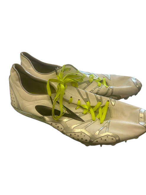 Vist Large View of Product Image Which is Used Brooks Track & Field Cleats Adult White Senior 11.5