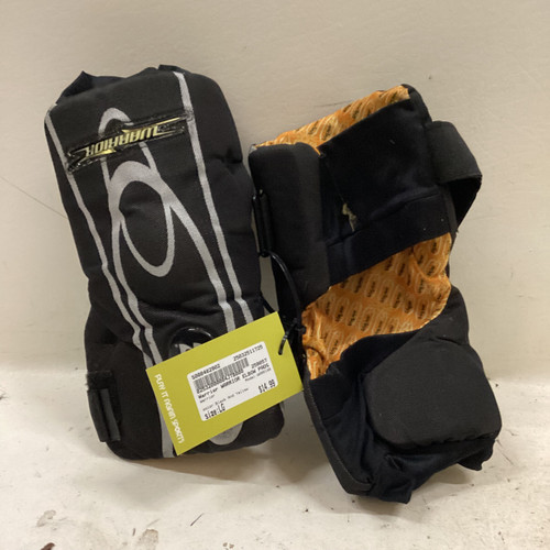 Vist Large View of Product Image Which is Used Warrior WARRIOR Lacrosse Arm Pads/Guards Black And Yellow LG