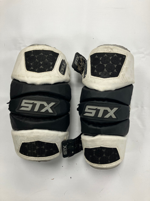 Vist Large View of Product Image Which is Used STX CELL Lacrosse Arm Pads/Guards White SM
