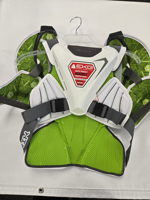 Vist Large View of Product Image Which is Used Maverik MX SHOULDER Lacrosse Shoulder Pads White MD