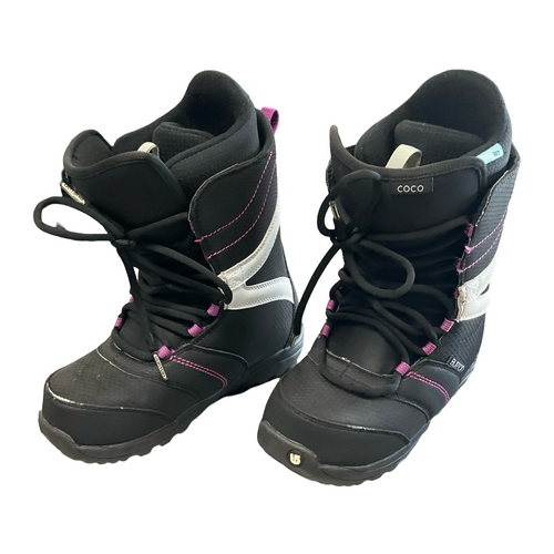 Vist Large View of Product Image Which is Used Burton COCO Womens Snowboard Boots Black Senior 6.5
