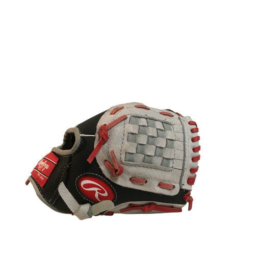 Vist Large View of Product Image Which is Used Rawlings TROUT BB/SB Glove T-ball Grey 9 1/2"