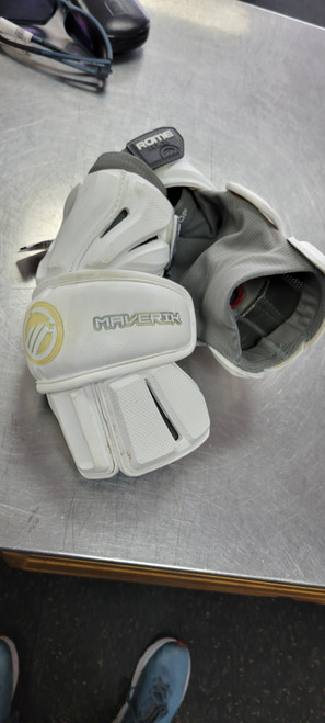 Vist Large View of Product Image Which is Used Maverik ROME RX3 37.5 Lacrosse Arm Pads/Guards White LG 11497-C000147271