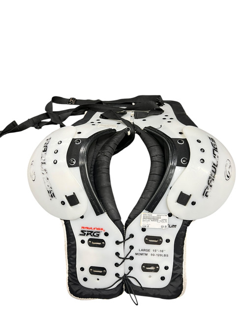 Vist Large View of Product Image Which is Used Rawlings MOMENTUM FB Shoulder Pads White LG 11708-S000176800