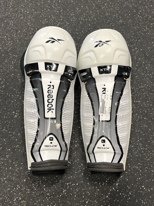 Vist Large View of Product Image Which is Used Reebok XTK Senior Shin Guards White 14" 11726-S000278521