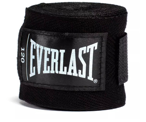 Vist Large View of Product Image Which is New Everlast Core 120 Handrwaps. Black. Pair