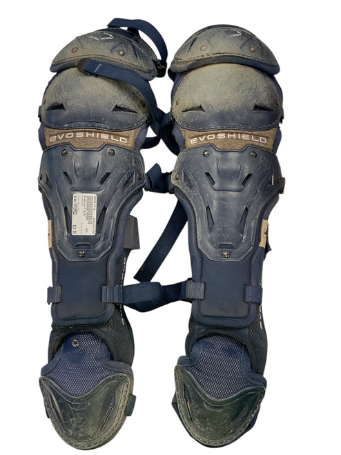 Vist Large View of Product Image Which is Used Evoshield BLUE Catchers Leg Guards Navy Blue Intermed