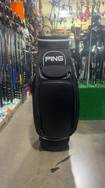 Used Ping TOUR STAFF BAG Mens Cart Bag Black 11605-S000195624