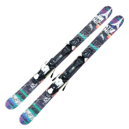 Vist Large View of Product Image Which is Used Atomic PUNX Boys Down Hill Ski/Binding Black 128 cm