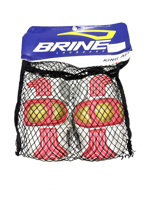 Vist Large View of Product Image Which is Used Brine KING AP Lacrosse Arm Pads/Guards Red MD