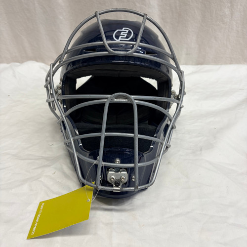 Vist Large View of Product Image Which is Used FORCE3 DEFENDER MASK Catchers Helmet w/Mask Navy Blue SM
