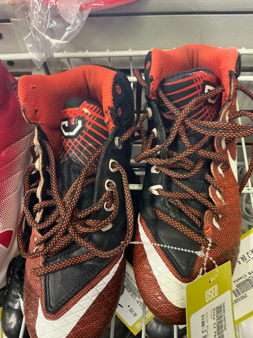 Vist Large View of Product Image Which is Used Nike Jr FB Cleats Black And Orange Junior 05 11897-S000145750