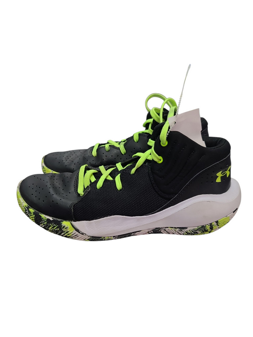 Vist Large View of Product Image Which is Used Under Armour Jet 21 Basketball Shoes Green Youth 06.5