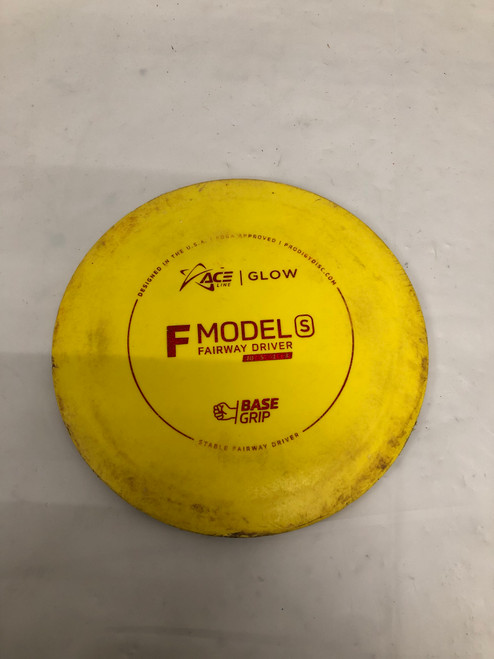 Used Prodigy Disc ACE LINE F MODEL S GLOW Disc Golf Driver Yellow 174g 11668-S000104709